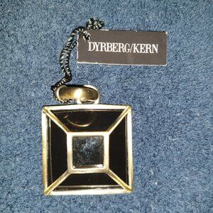 Large Dyrberg/Kern Copenhagen Black Art Deco Pendant